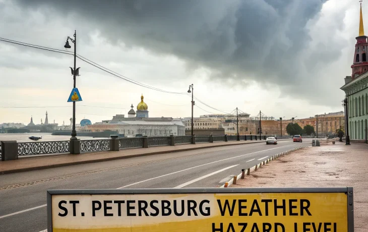 В Санкт-Петербурге объявлен жёлтый уровень погодной опасности