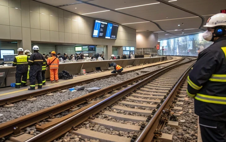 Падение БПЛА нарушило движение поездов в Ростовской области