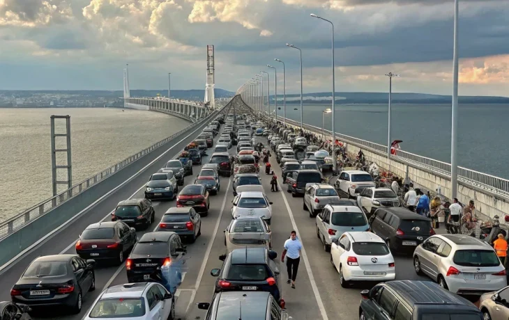 Крымский мост: масштабные пробки 24 августа