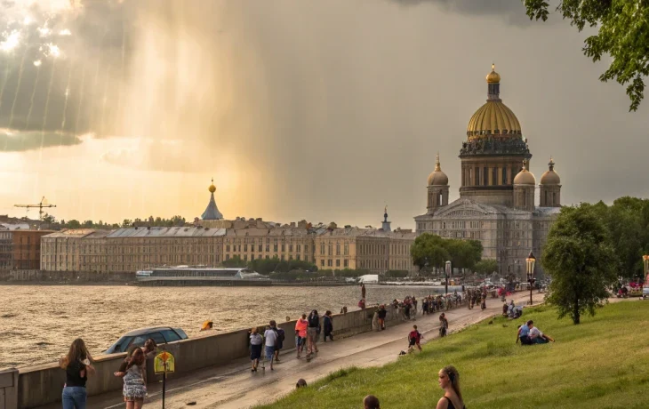 Пасмурное утро и тёплый день: погода в Санкт-Петербурге 23 мая 2025 года