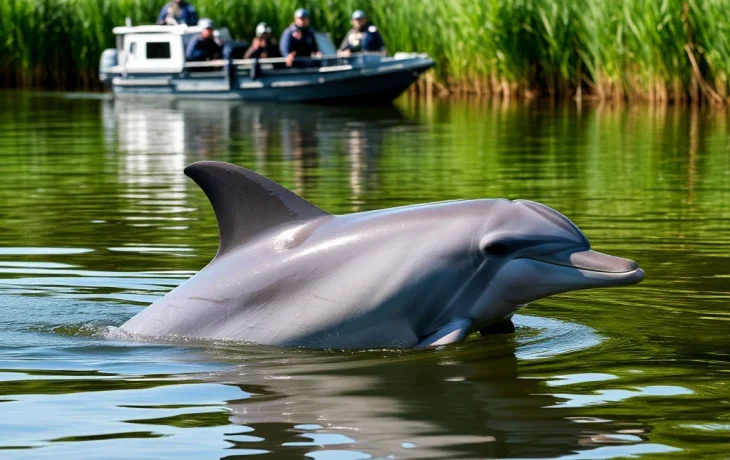 Афалина заплыла в реку Бейсуг: состояние дельфина и действия специалистов