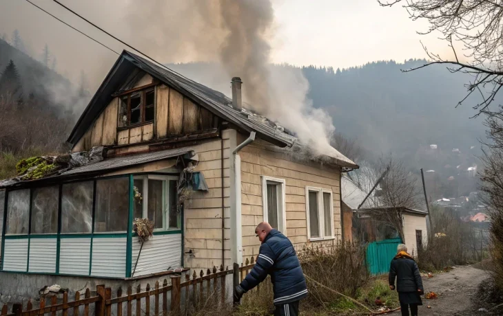 Сильный пожар в Сочи: хозяин дома спасен благодаря соседу