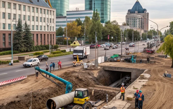 В Краснодаре строят новый канализационный коллектор для Прикубанского округа