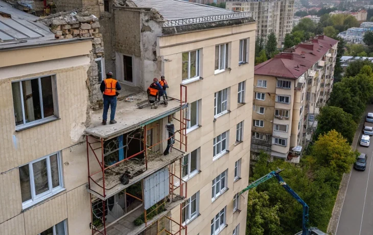 Восстановление Новороссийска: Ремонт домов после атаки БПЛА завершат до конца октября