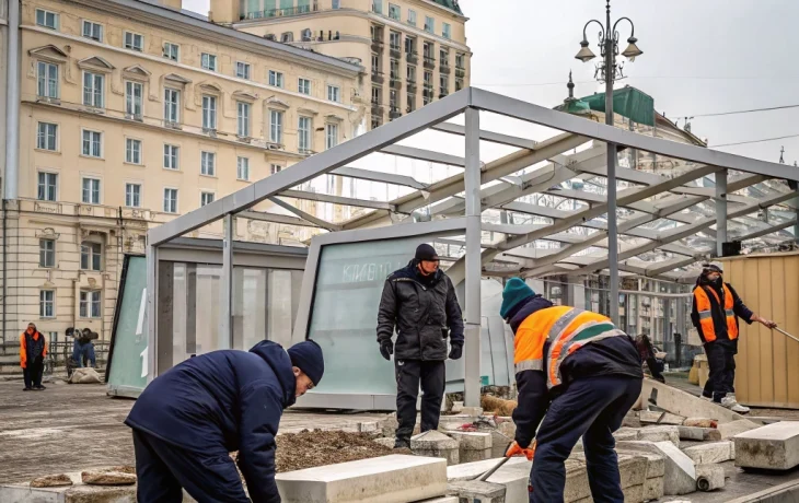 Демонтаж незаконных построек в Апраксином дворе продолжается