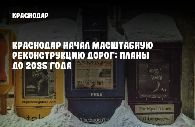 Краснодар начал масштабную реконструкцию дорог: планы до 2035 года