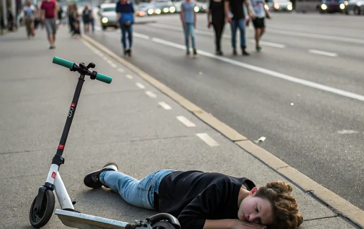 Тревожный инцидент в Приморском районе: подросток пострадал от падения самоката