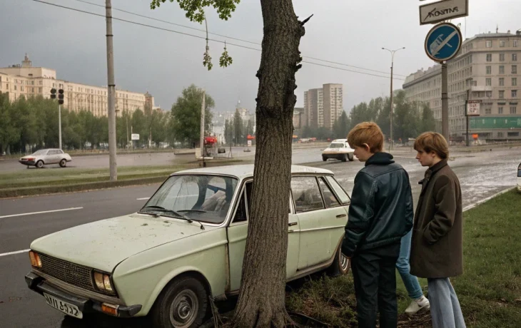 Авария в Басманном районе: несовершеннолетний водитель врезался в дерево