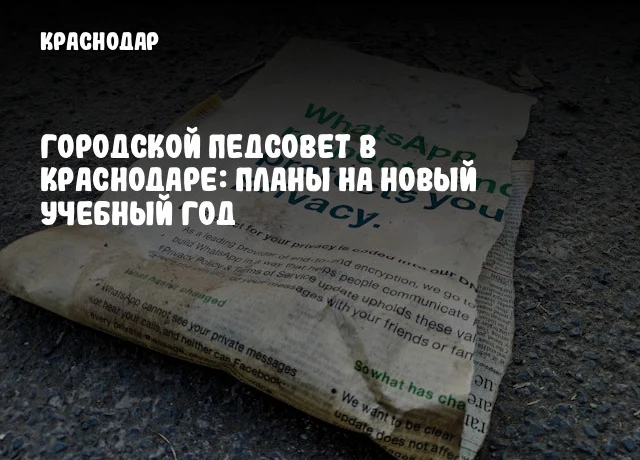 Городской педсовет в Краснодаре: планы на новый учебный год