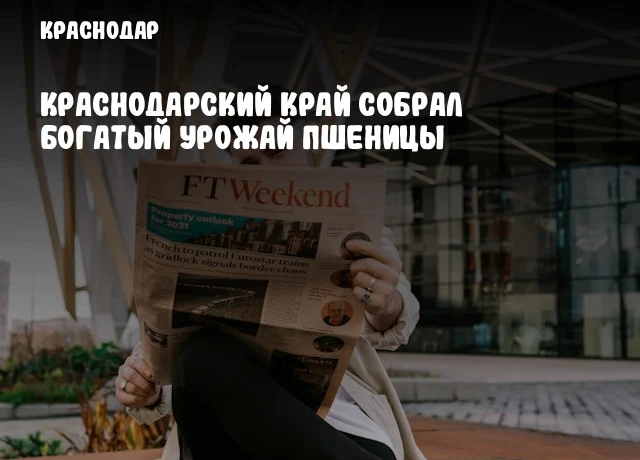 Краснодарский край собрал богатый урожай пшеницы