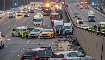 Крупная авария на юго-востоке Москвы: столкнулись пять автомобилей