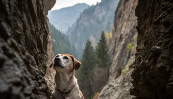 Спасатели вытащили собаку из горной расщелины в Краснодарском крае