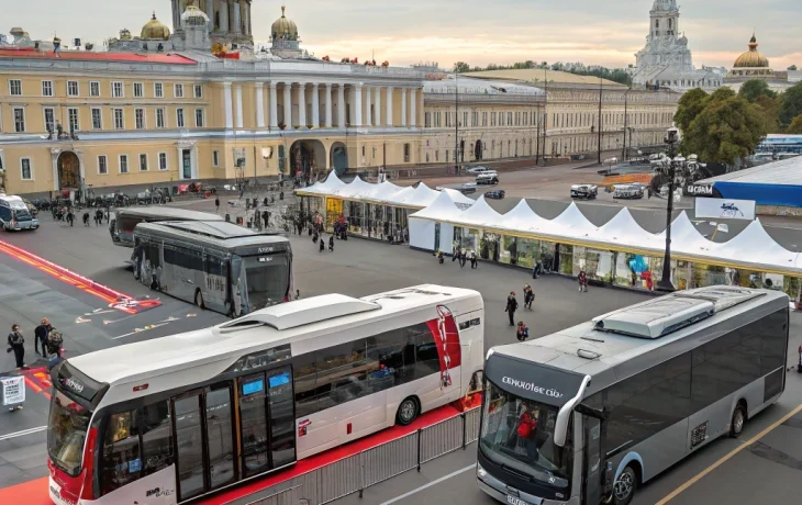 Масштабная выставка современного транспорта открылась в Санкт-Петербурге