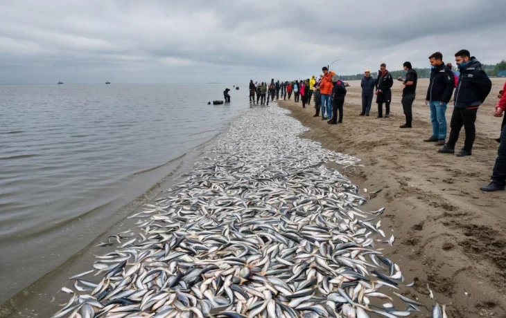 Массовая гибель рыбы на Павло-Очаковской косе вызывает экологическую тревогу