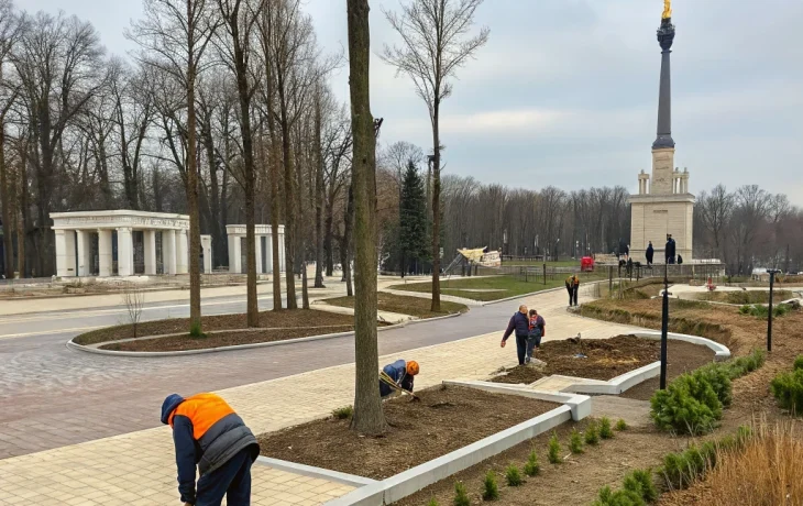 Парк 30-летия Победы в станице Каневской: масштабная реконструкция продолжается