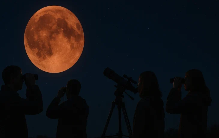 Уникальное лунное явление: жители Ростовской области стали свидетелями редкого 'кровавого месяца'