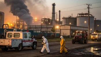 Авария на промышленном предприятии в Рязанской области: под контролем МЧС