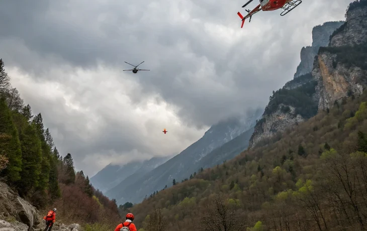 Четвертый день поисков пропавшего туриста на хребте Аибга