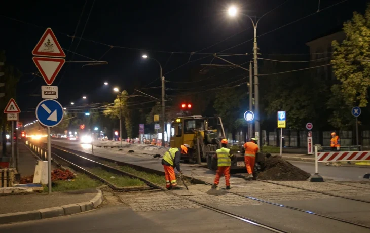 Ремонт трамвайного переезда в Краснодаре: график работ и изменения в движении