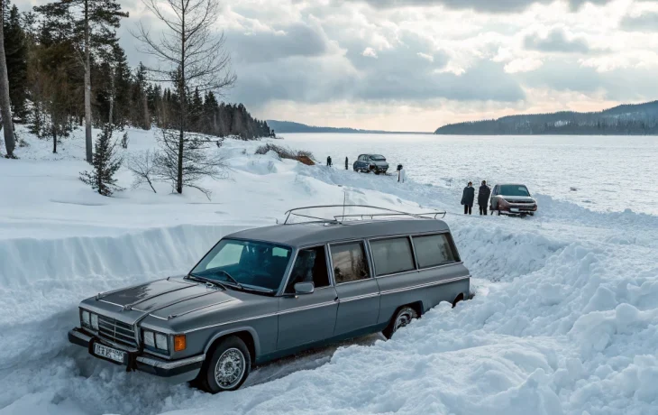 Похоронный кортеж застрял в снежных заносах в Иркутской области