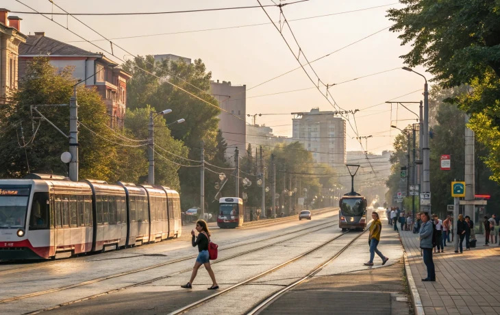 В центре Краснодара изменили схему движения трамваев: что произошло утром