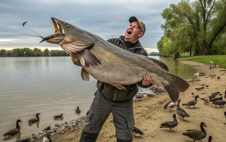 Рыбак поймал гигантского сома в Ростовской области