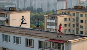Сочи: Подростки рискуют жизнью, гуляя по крышам многоэтажек