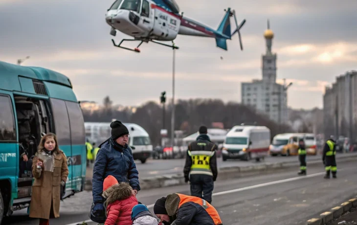Серьезное ДТП на Мичуринском проспекте: столкновение автобуса и легковушки