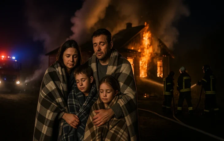 Серьёзный пожар в Ростовской области: дом полностью уничтожен, но жертв удалось избежать