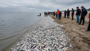 Массовая гибель рыбы на Павло-Очаковской косе вызывает экологическую тревогу