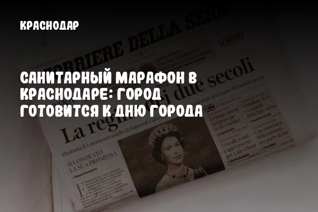 Санитарный марафон в Краснодаре: город готовится к Дню города