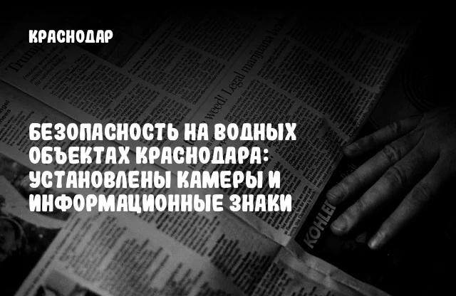 Безопасность на водных объектах Краснодара: установлены камеры и информационные знаки