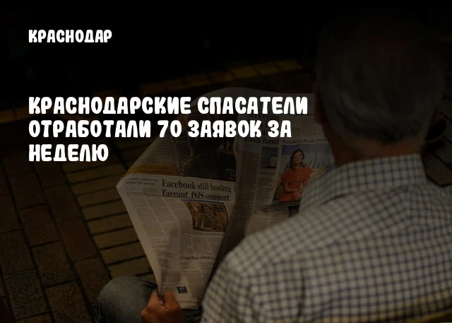 Краснодарские спасатели отработали 70 заявок за неделю