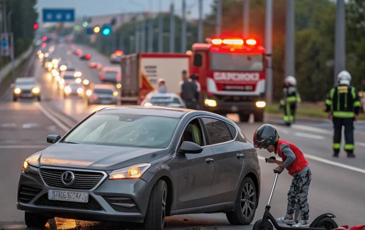 Серьезное ДТП в Казани: Водитель Kia Sportage сбил ребенка на пешеходном переходе