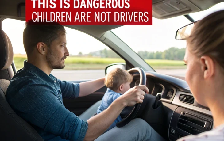 Скандал в Екатеринбурге: блогерша и её муж позволили сыну «управлять» автомобилем