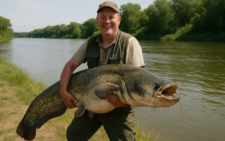 Улов гиганта: рыбаки Ростовской области поймали сома весом почти 50 кг