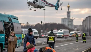 Серьезное ДТП на Мичуринском проспекте: столкновение автобуса и легковушки