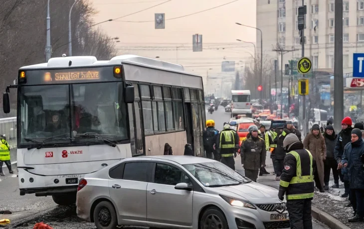 Серьезная авария в Москве: столкновение автобуса и легковушки привело к травмам пассажиров