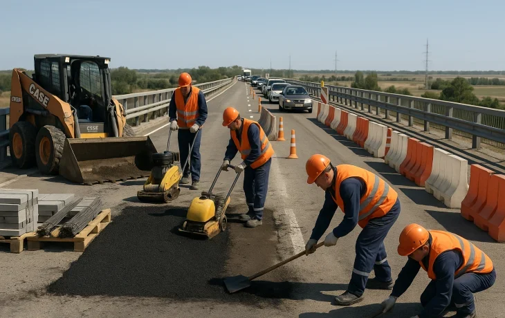 Начался капитальный ремонт моста через реку Миус на трассе Р-280 в Ростовской области