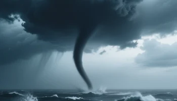 Опасные смерчи над Черным морем угрожают побережью Сочи