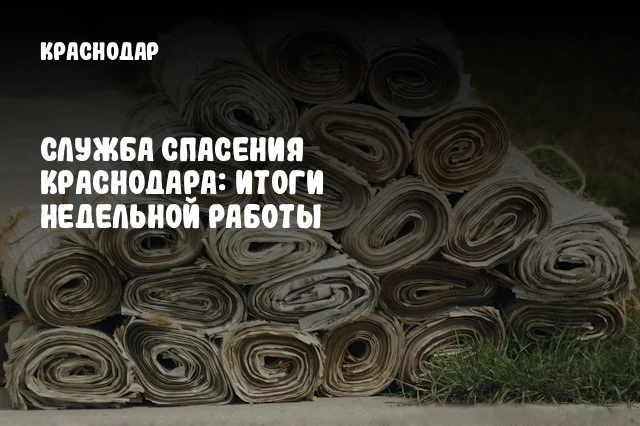 Служба спасения Краснодара: Итоги недельной работы