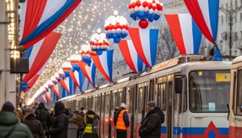 Москва встречает День народного единства с праздничным оформлением транспорта и бесплатной парковкой