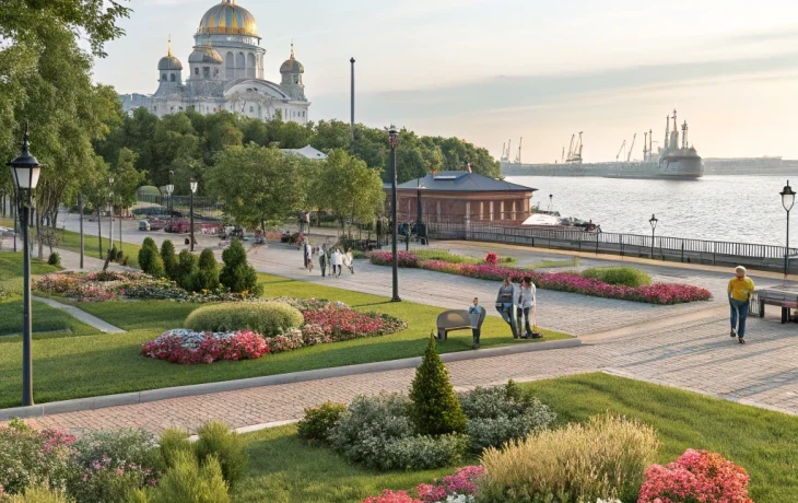 Сад-трансформер появится на Якорной площади Кронштадта