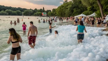 Скандал в Новороссийске: незаконное пенное шоу на Суджукской лагуне