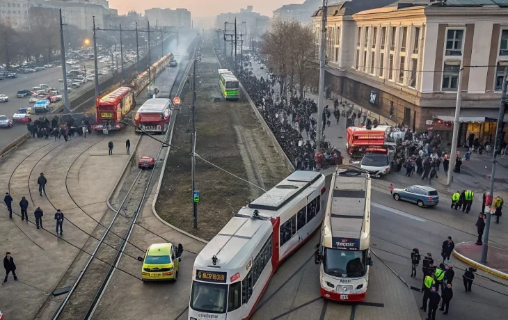 Серьезная авария с трамваем в Краснодаре: остановка шести маршрутов