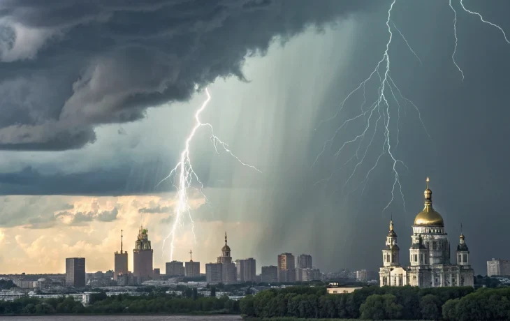 Атмосферный фронт принесёт дожди и грозы в Санкт-Петербург 23 мая 2025 года