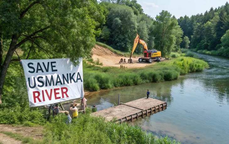 Экологи призвали остановить строительство на берегу реки Усманка в Воронеже