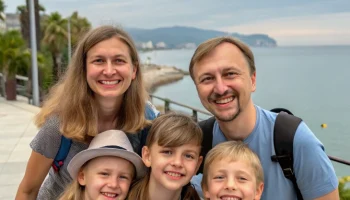 Многодетная семья из Екатеринбурга отдохнула в Сочи по приглашению президента