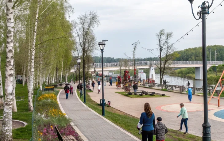 Премьер Башкортостана осмотрел реконструкцию центрального парка в Баймаке