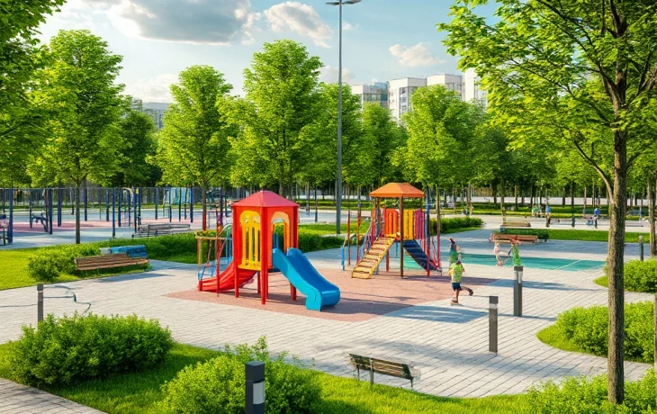 Обновление сквера Чепеги и спортивной площадки в Краснодаре